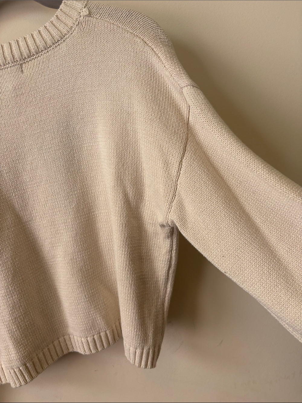 Sincerely Jules Cream Crewneck Sweater with Black Bow - Picture 5 of 6